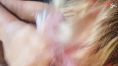 For the First Time I Do a Stepson Hairjob, Cum on My Hair - 8 image