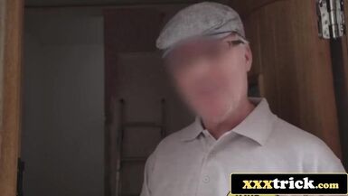 Old British Geezer Fucks Two Beauties at a UK House Party - 5 image