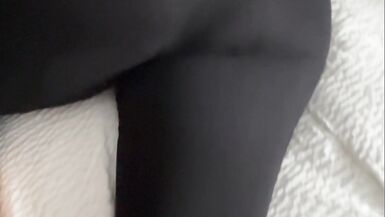 thick busty milf leggings footjob leg hump - 9 image