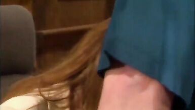 Big dick between the lips of perfect MILF perky brunette with great breasts - 3 image