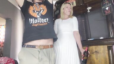 Stepmom lifting her dress and spreading her pussy so i can fill it with my cock - 2 image