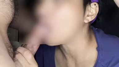 Asian slut socks on white cock - 1 image