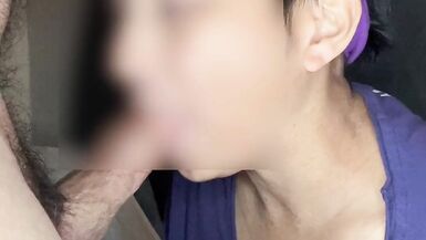 Asian slut socks on white cock - 9 image