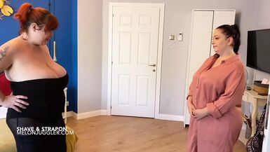 Busty Lady shaved and fucked by her curvy maid - 1 image