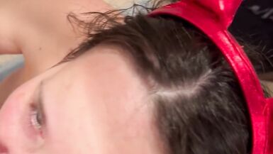 Sexy Devil wants and gets a huge cum facial - 8 image