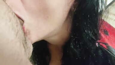 He filled my Mouth with Plenty of Cum like a Slut - MILF Blowjob with Cum in Mouth - 6 image