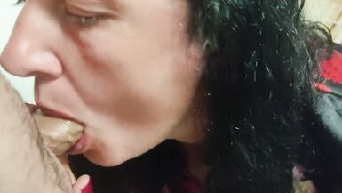 He filled my Mouth with Plenty of Cum like a Slut - MILF Blowjob with Cum in Mouth - 8 image