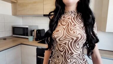 Kinky stepmom wants cum inside pussy right in the kitchen - 6 image