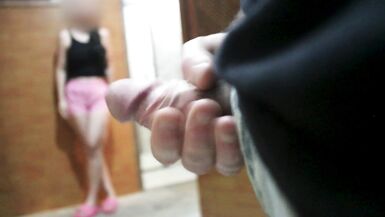 Married neighbor sees handjob and helps.