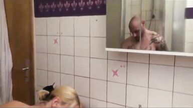 German Blonde Wife with Neighbor - 13 image