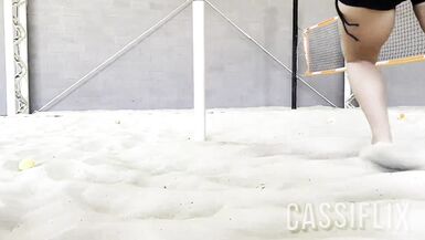 My beach tennis teacher couldn't stand seeing my big ass and had a hard-on during class! - 11 image