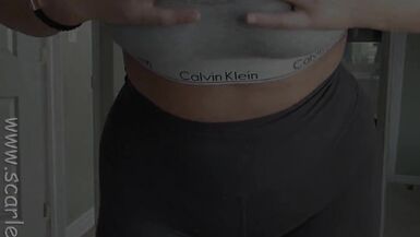 Busty Teacher in leggings strips and teases her student's dad online - 12 image