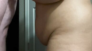 I jerk him off and he cums on my tits - 10 image
