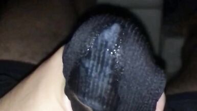 Wife gave used wet panties to masturbate and cum on it - 6 image