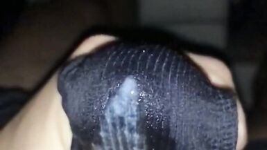 Wife gave used wet panties to masturbate and cum on it - 8 image