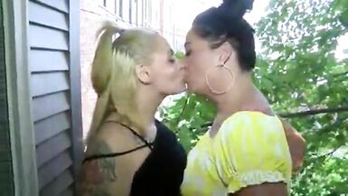 Real Lesbians Eating Ass and Pussy outside - 2 image