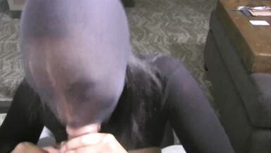 Ebony Nylon Mask Blowjob - 5 image