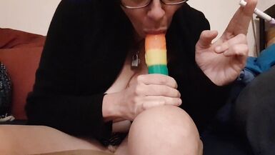 Shantastic Smoking Rainbow Dildo Fun - 4 image