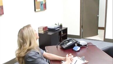 Horny milf Julia Ann sits on her boss cock - 2 image