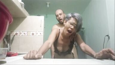 my stepmother cooking for dad and I fuck her with my big cock, what a delight - 2 image