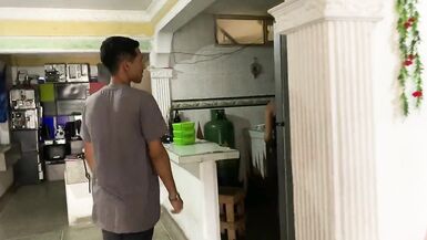 While I was waiting for my boyfriend, his friend arrived and we ended up fucking at his house - 2 image