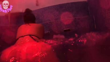 Fucking in Spa Footjob and Creampie for Naughty Busty - 7 image
