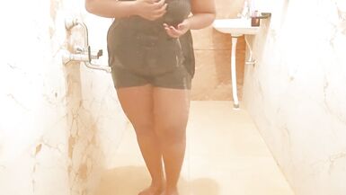 Myanmar sexy milf taking shower - 5 image