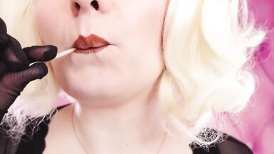 Asmr Video: Lipstick, Mesh Gloves and Lollipop (arya Grander) - 14 image