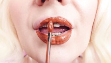 Asmr Video: Lipstick, Mesh Gloves and Lollipop (arya Grander) - 4 image