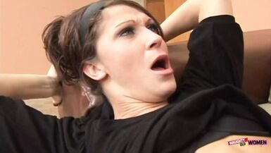 Before Her Husband Returns the Kinky and Married White Brunette Wants His Throbbing Ebony Manhood - 1 image