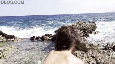 Naked Monika Fox Walking Along Reef Beach Found A Big Octopus Dildo And Fucked Her Holes (Free) - 11 image