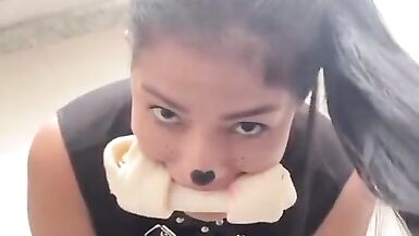 I am my daddy's dog and he walks me around the house, he punishes me and I enjoy what he does to me while I obey him I enjoy his