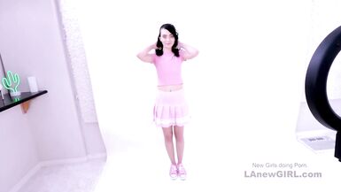 Cute Teen Brunette Nerd tries out Porn - 5 image