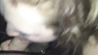 amateur blonde milf sucking big cock in car - 6 image