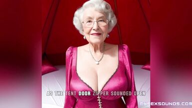 [GRANNY Story] GILF's Night to Remember: Double Penetration in the Tent with two BBCs - 4 image