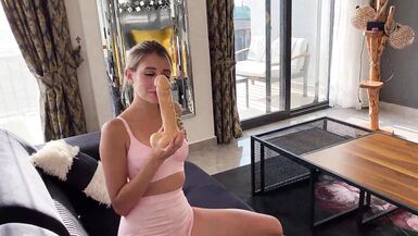 pov sex with masturbating hot girl monster dildo - 3 image