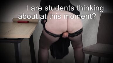What do students dream about during a lesson from a mature teacher? Curvy milf with big ass and shaved pussy. PAWG - 3 image
