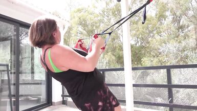 AuntJudys - 43yo Busty Amateur JoJo Works Out auf der Terrasse - 3 image
