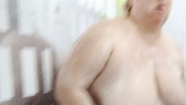 Naked stepmom with big tits and ass takes a shower - 15 image