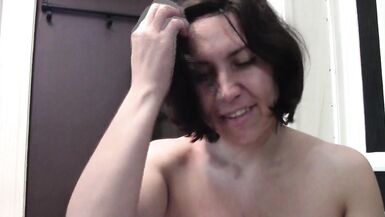Horny Brunette Amateur Films Herself Fucking Guy - 3 image