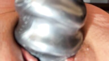 Big Dildo Reiten und DP mit Vibro XXL - 8 image