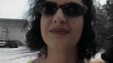 Horny MILF Fucks Two Guys in the Parking Lot - 3 image
