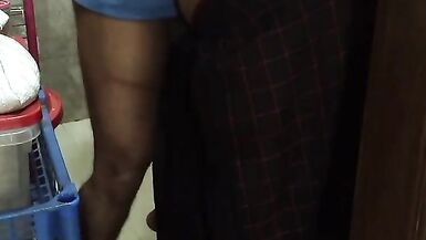 Punjabi Hot StepMom in Saree without Blouse fucked by Stepson While cooking - DESTROYED HER BIG ASS AND CUM ASSHOLE - 5 image