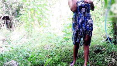 A Big Booty Stepmom bathes naked outside while cheating with their Secretaries on strangers - 2 image