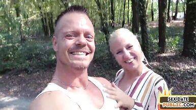 Público amateur MILF follada al aire libre después de casting por sexo fecha - 3 image