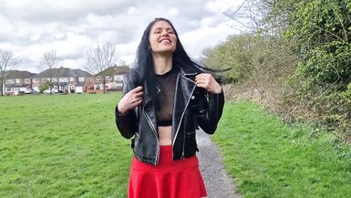 Public nudity with no panties so you can see my pussy and peeing - 13 image