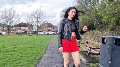 Public nudity with no panties so you can see my pussy and peeing - 2 image