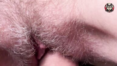HAIRY Pussy Fuck and CUMSHOT. ULTRA CLOSE-UP! - 3 image