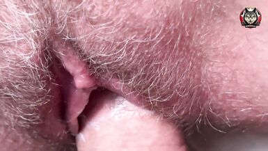 HAIRY Pussy Fuck and CUMSHOT. ULTRA CLOSE-UP! - 6 image