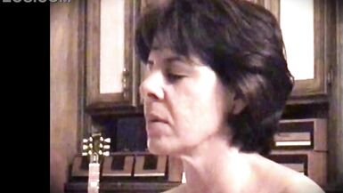 MILF PUTS dildo in friend climbs on for a ride - Janis&Renee